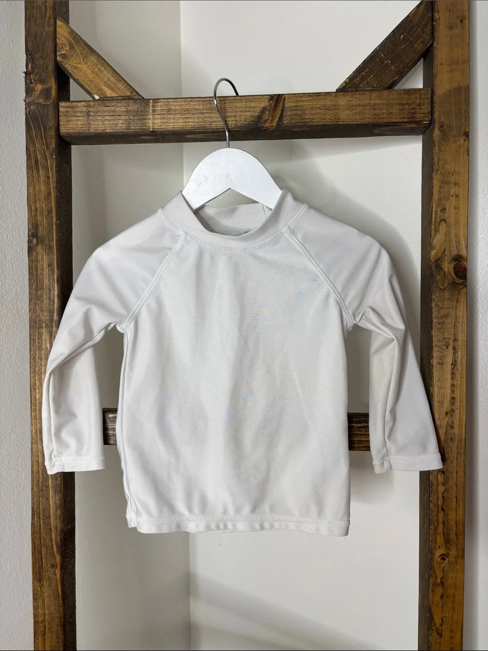 Flap Happy White Long Sleeve Kids Swim Rashguard Size 24M